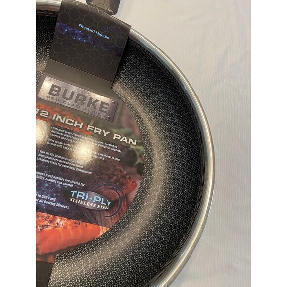 David Burke Geo Clad 12 Inches Heavy Stainless Steel Skillet Frying Pan New - Picture 5 of 9